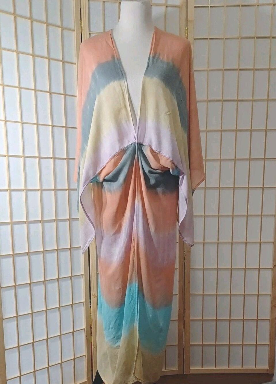Love Stitch Tie Dye Boho Kimono Coverup One Size